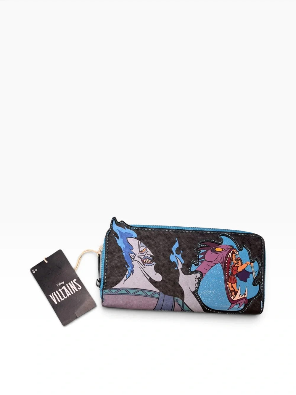 Disney Villains Loungefly Hercules Hades Zip Around Long Wallet Glitter
